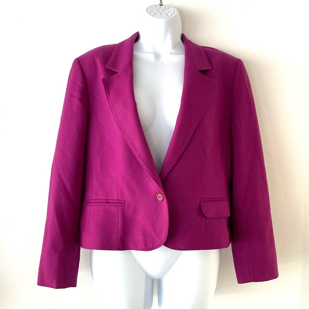 Pendleton Purple Virgin Wool Blazer Medium Petite - image 1